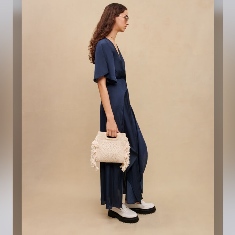 Maje FLOWING SATIN SCARF DRESS - Picture 6 of 15